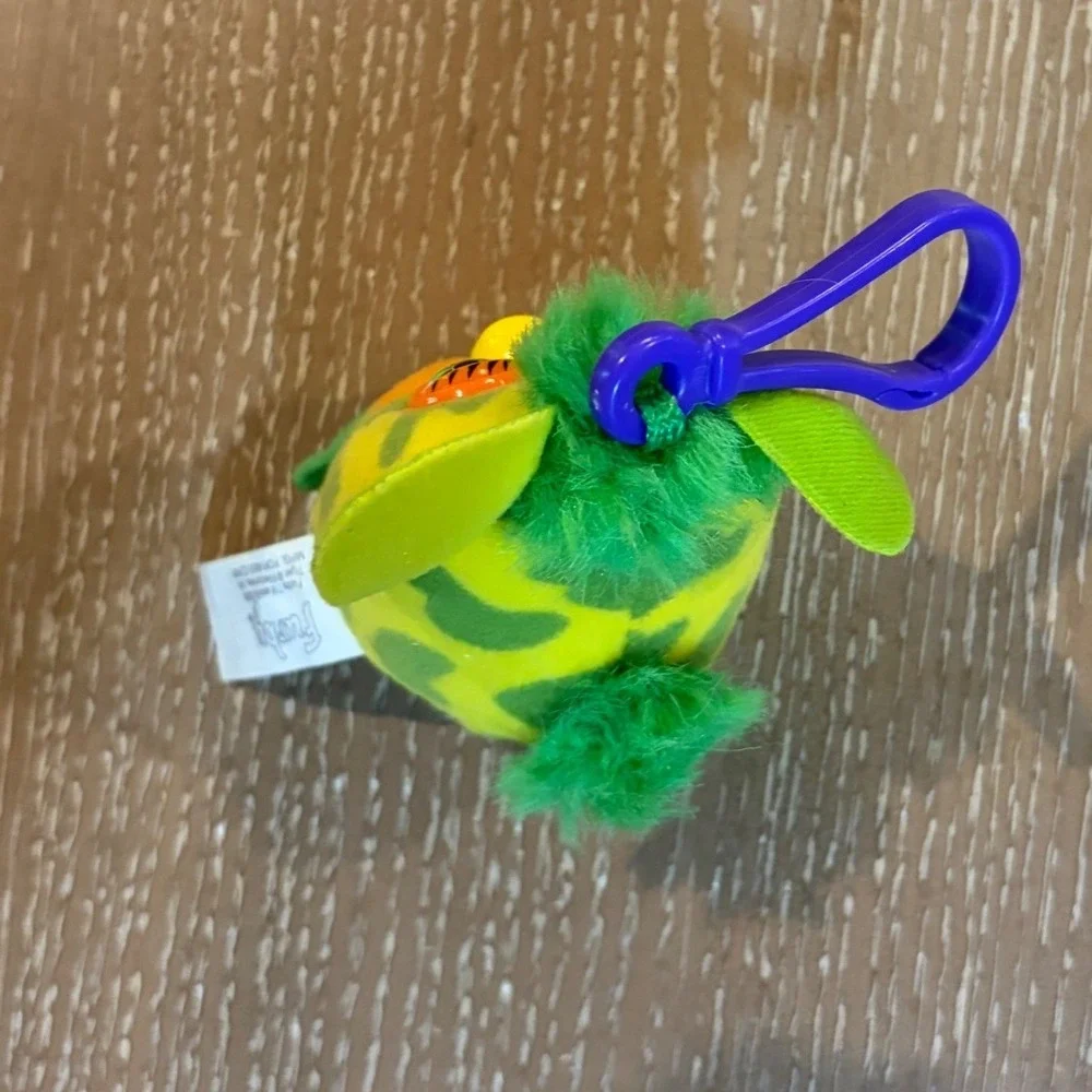 Vintage Furby McDonalds Clip-On Plush Keychain Yellow Green Tiger Electronics